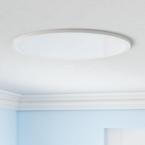 Matane 12-Inch White Wired Motion Sensor LED Ceiling Light with Remote - Dimmable 3000K-5000K