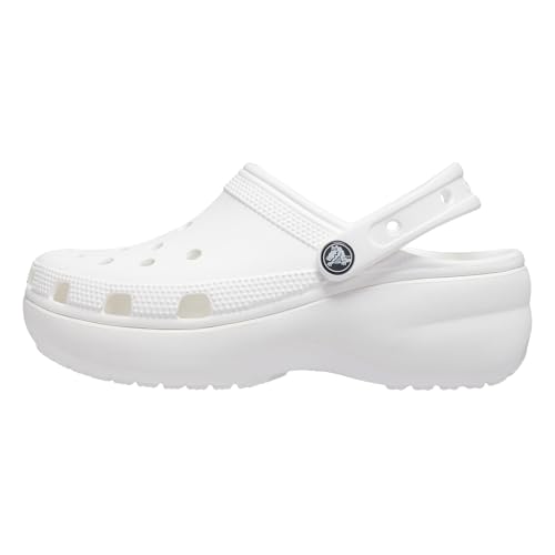 Crocs Women's Classic Platform Clogs White - Size 8