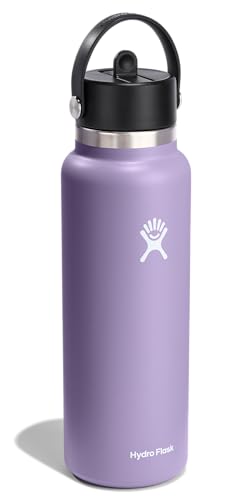 40 Oz Insulated Stainless Steel Water Bottle with Leakproof Flex Straw Cap - Moonshadow