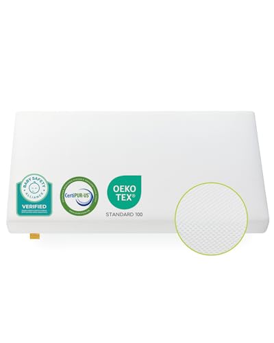 Breathable Waterproof Crib Mattress for Baby & Toddler - CertiPUR-US & OEKO-TEX Certified, 52 x 27.6 Inches