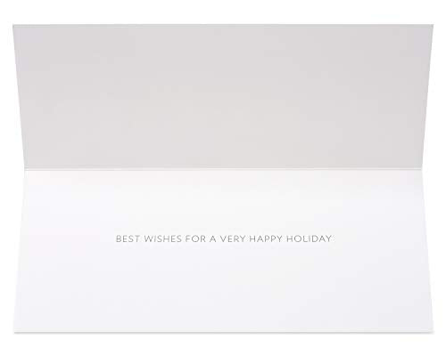 Papyrus Boxed Christmas Cards with Envelopes - Best Wishes, Forest Design, 16-Count