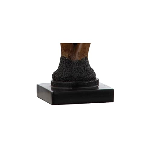 Rustic Faux Antler Table Lamp - 20.5in Brown and Black Resin Home Decor