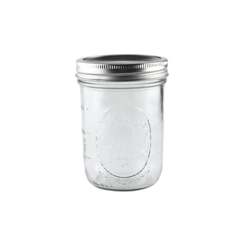 16oz Wide Mouth Mason Jars with Airtight Lids & Bands - Set of 12