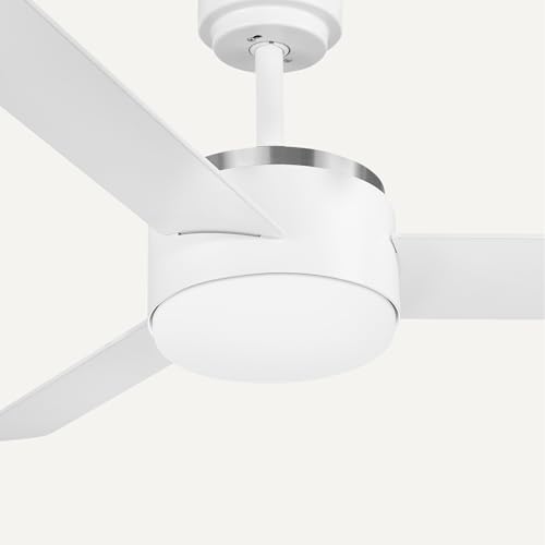 Amazon Basics 44in White Ceiling Fan with LED Light & Remote Control