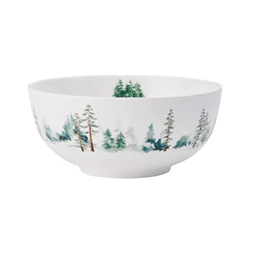 Mikasa Watercolor Forest Bone China Dinnerware Set for 4 - Chip Resistant, Dishwasher & Microwave Safe