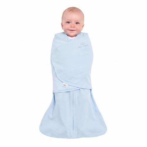 HALO Baby Blue Cotton Swaddle Sleep Sack Newborn 0-3 Months Adjustable