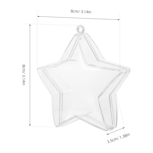 25 Pack Clear Star Shaped Candy Boxes for Holiday Party Favors & Christmas Decorations