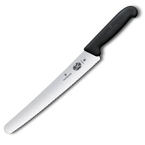 Victorinox Fibrox 10.25-Inch Serrated Bread Knife with Black Handle - Standard Packaging