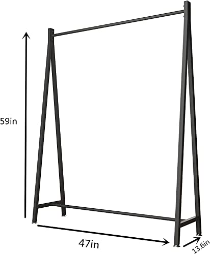 DR.IRON Black Metal Clothing Rack - Industrial Heavy Duty Garment Stand, Space-Saving for Home & Retail, Variation: Clothing Racks / Black