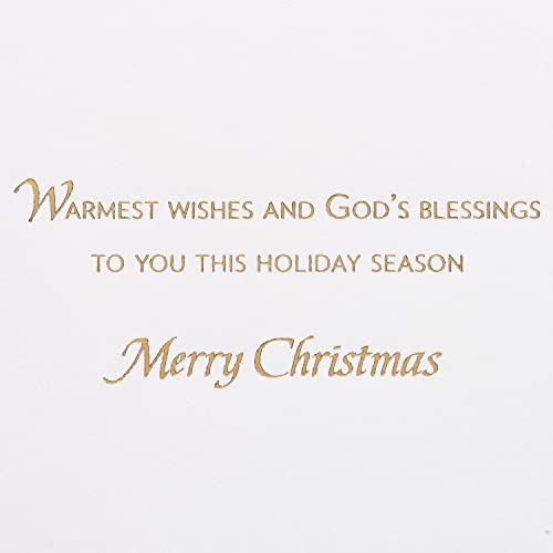 Papyrus A Child is Born Nativity Christmas Card with Wooden Manger – Premium Religious Card