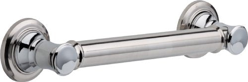 12-Inch Traditional Shower Grab Bar - Chrome, Supports 450 lbs, Concealed Mount