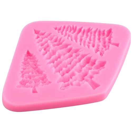 ZiXiang Christmas Tree Fondant Cake Silicone Mold For Xmas Birthday Party DIY Cake Decorating Cupcake Topper Polymer Clay Candy Chocolate Gum Paste Set Of 2
