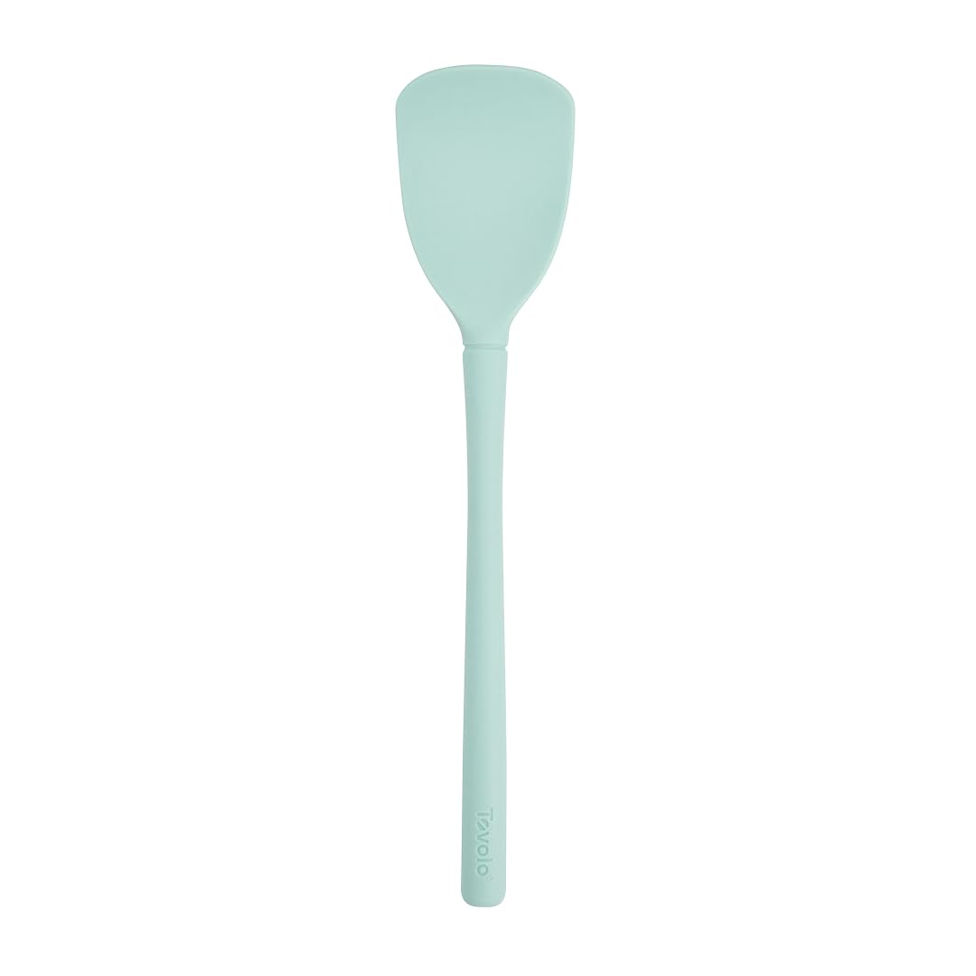 Tovolo Flex Core Scoopula Silicone Multifunction Spoon Spatula Combo Aqua Seafoam Green, BPA Free Spatula Spoon Silicone Heat Resistant Scoopula, Scoop and Serve Spatula Combo Kitchen Utensils
