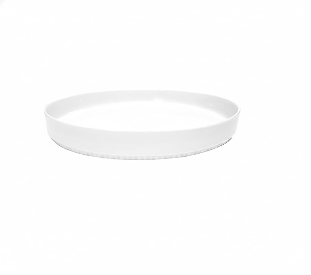 Pillivuyt France Toulouse, Deep White Porcelain Serving Plate, 8.5 Inches (231723BL)