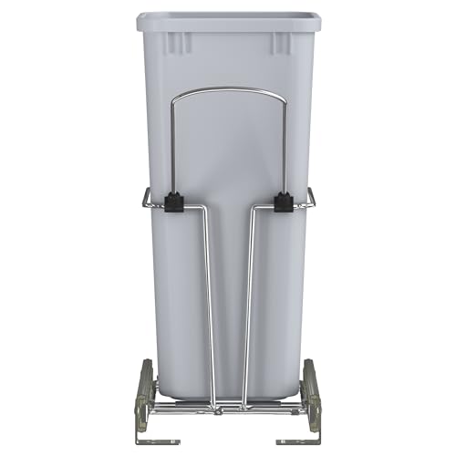 Rev-A-Shelf 32 Qt Pullout Kitchen Cabinet Trash Can with Rear Basket