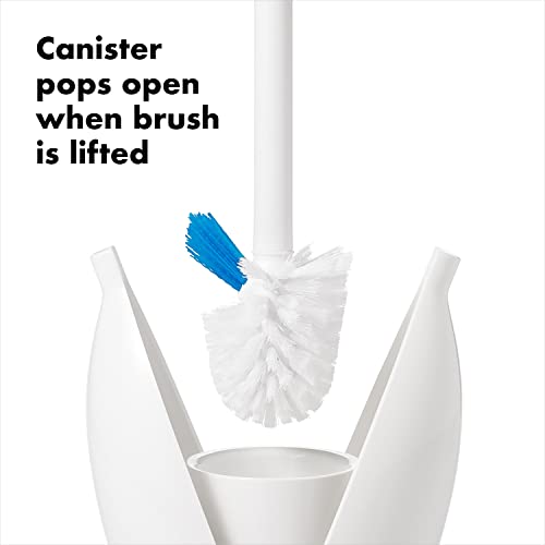 OXO Good Grips Toilet Brush with Rim Cleaner and Storage Canister