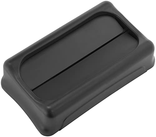 Rubbermaid Commercial Slim Jim Trash Can Swing Lid - Black, Plastic, Fits 16/23 Gallon Containers