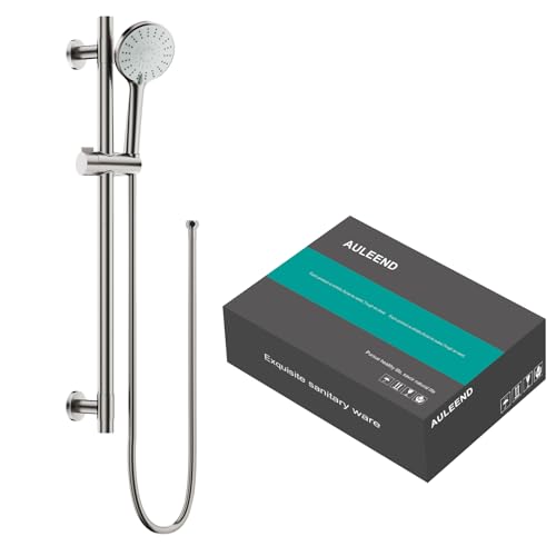 Adjustable Shower Slide Bar with Handheld Head & Hose - Brushed Nickel