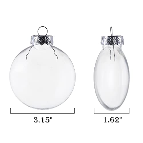 15 Pack Clear Plastic Ornament Discs for DIY Christmas & Wedding Decorations