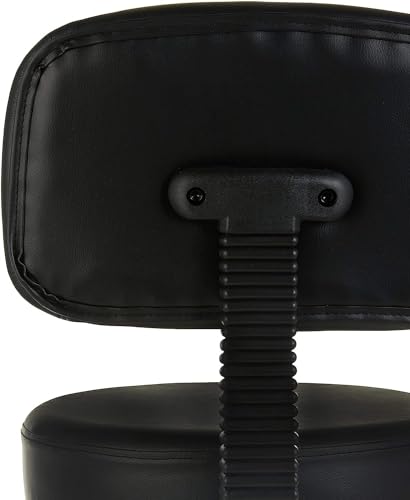 Adjustable Drafting Stool with Footrest and Swivel - Black