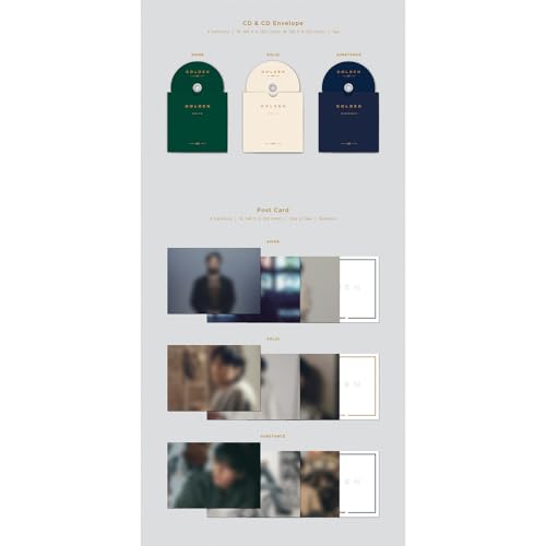 K-Pop BTS Jungkook Golden 1st Solo Album Set with Photobook CD Poster