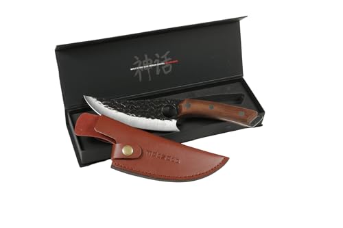 Matsato Chef Knife with Premium Leather Sheath - Japanese Stainless Steel Kitchen Cutting Tool