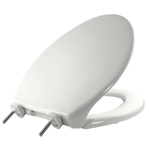 Bemis Heavy Duty Elongated Commercial Toilet Seat with Cover - White