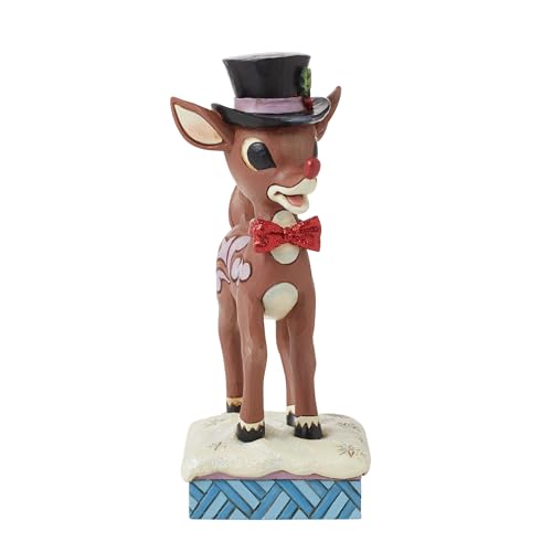Jim Shore Rudolph Reindeer Figurine Christmas Decor 7.28 Inch