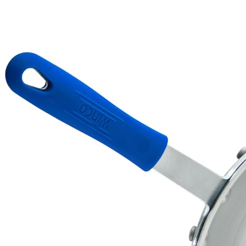 Winco 11-Inch Aluminum Stir Fry Pan with Silicone Handle - Natural Finish