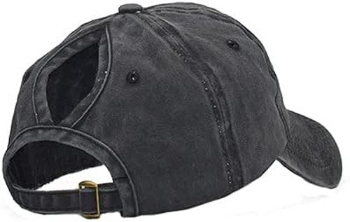 Eohak Ponytail Baseball Hat - Distressed Retro Style for Women | Comfortable Twill Fabric