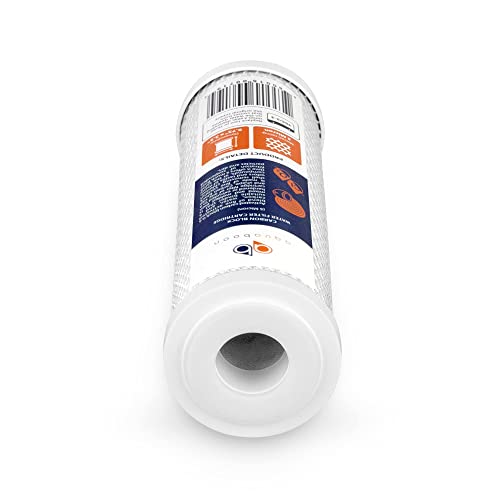 Aquaboon 6-Pack 5 Micron 10 x 2.5 Carbon Block Water Filter Cartridges - Whole House Replacement