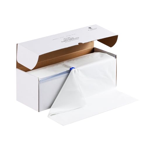 Plastic Table Cover Roll 54 Inch X 300 Feet White Disposable Tablecloth with Cutter Box for Parties & Events - Variation: White / 54 in X 300 ft