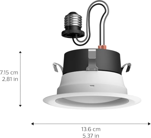Philips Hue White & Color Ambiance 4-Inch Dimmable Recessed Downlight - 1 Pack