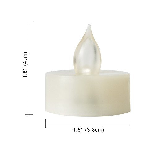 iZAN 6 PCS Flameless LED Battery Operated Tealight Candles with Remote and Timer Flickering Electric Decorative Tea Lights for Christmas Home Party Wedding Decorations 1.5¡±x1.6¡± Batteries Included
