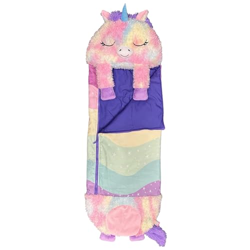 Happy Nappers 2-in-1 Pillow & Sleepy Sack - Large Unicorn 66x30 Kids’ Plush Nap Mat
