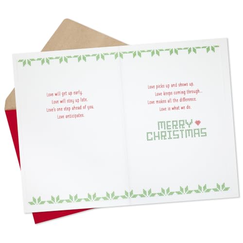 Love Is What We Do Christmas Card with Envelope - Hallmark Romantic Holiday Greeting