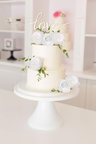 Glitter Flowers,30PCS White Roses Artificial with Stems for Wedding