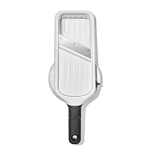 Handheld Mandoline Slicer with 5 Adjustable Blade Settings - Compact Kitchen Tool