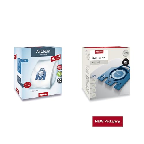 Miele Vacuum Cleaner Bags AirClean XL Pack of 2 – Compatible with C1, C2, C3 Models
