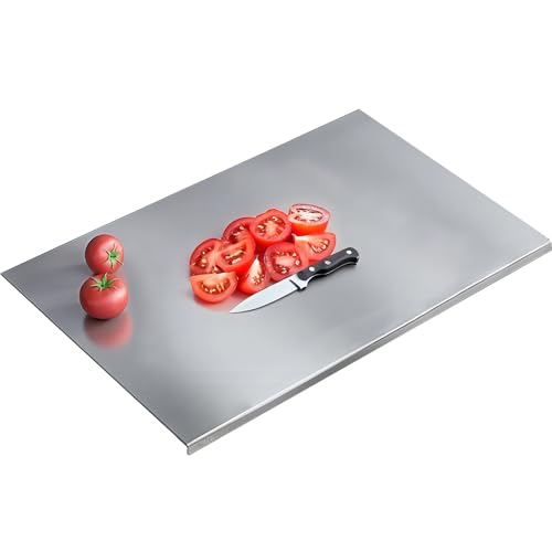 304 Stainless Steel Cutting Board 31.5 x 19.6in Non-Slip Dishwasher Safe Kitchen Chopping Board