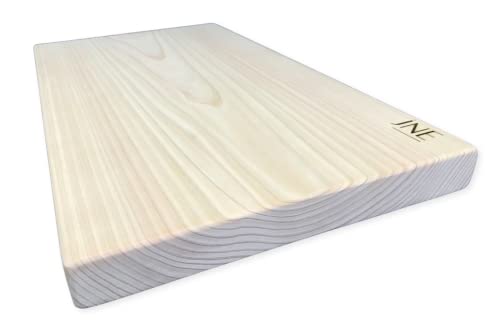 Hinoki Cypress Wood Cutting Board - Reversible 19.8" x 12" x 1" - No Joint, Solid Single Piece - Ideal for Kitchen & Serving