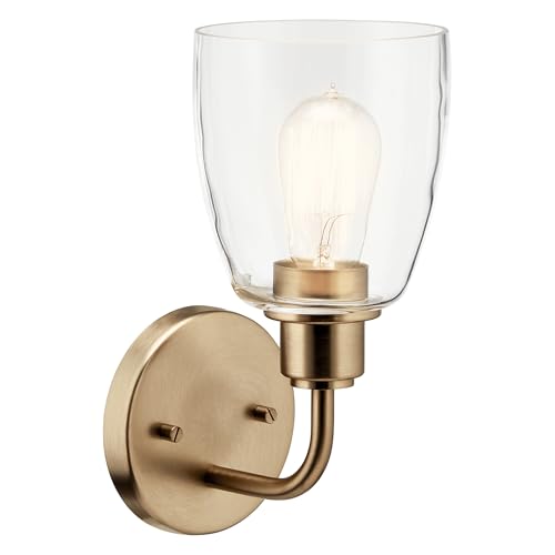 Kichler Meller 11.25 Inch Wall Sconce - Champagne Bronze, Industrial Exterior Light