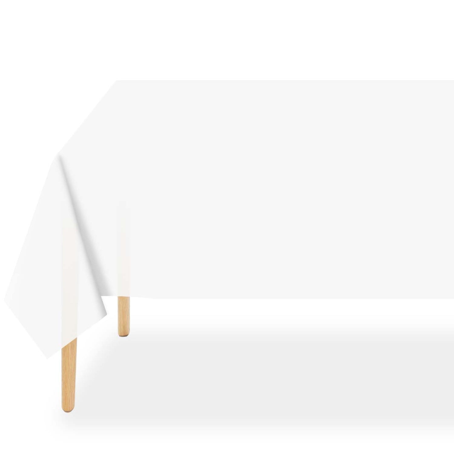 QIKSION White Plastic Table Cloth Disposable 3 Pack, 54 x 108 Inch Tablecloths for Party, Picnic, Birthday, Rectangle Table Cover