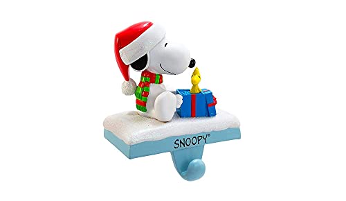 Snoopy & Woodstock Stocking Holder – Kurt Adler 4.6" Brass Resin