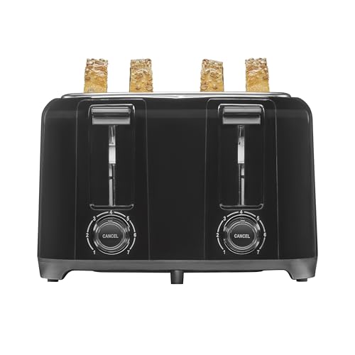 Proctor Silex 4-Slice Toaster Black with Extra Wide Bagel Slots