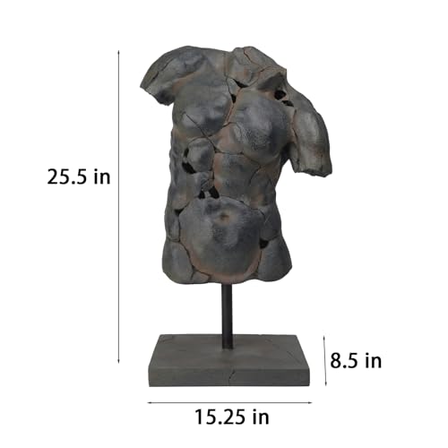 Cynkeyee Man Variation Greek Male-Torso Bust Sculpture - Abstract Modern Art Statue