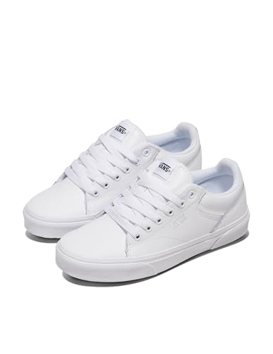 Vans Women's Seldan Low-Top Sneakers 8.5 Tumble White/White - Retro Tennis Style