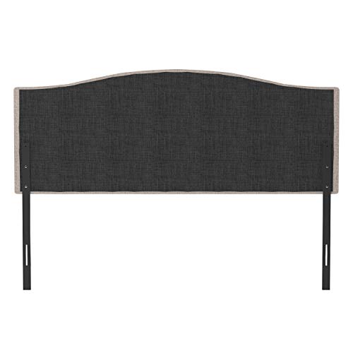 Upholstered Full/Queen Linen Headboard - Adjustable, Tufted Diamond Design, Beige