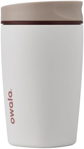 Owala SmoothSip Coffee Tumbler - Insulated Stainless Steel, Reusable 12 oz, BPA Free, Vanilla Bean