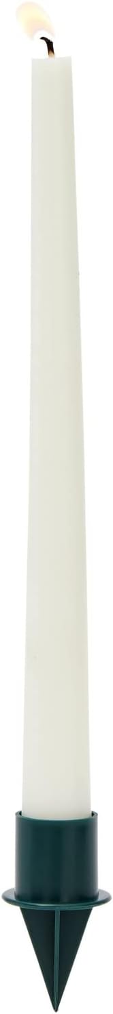 Juvale Green Plastic Candle Holders - 40-Pack, 1-Inch Diameter - Durable Picks for Floral Arrangements